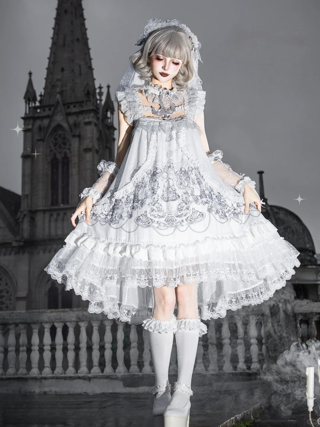 Wish Day Lolita Printed JSK Dress