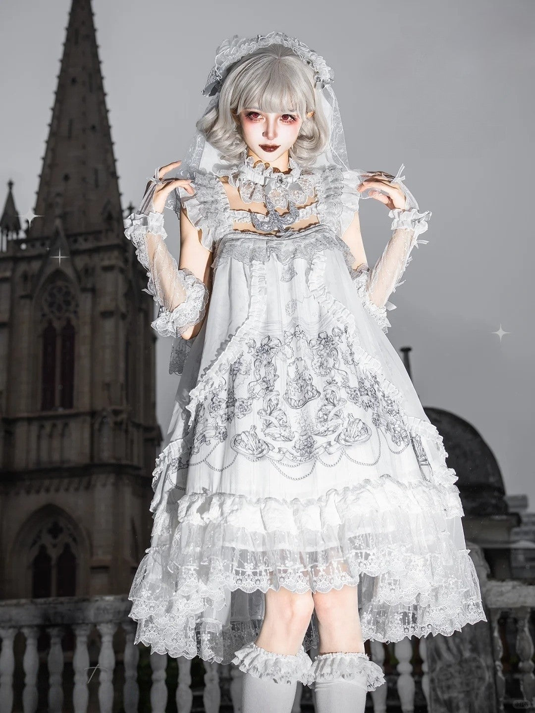 Wish Day Lolita Printed JSK Dress