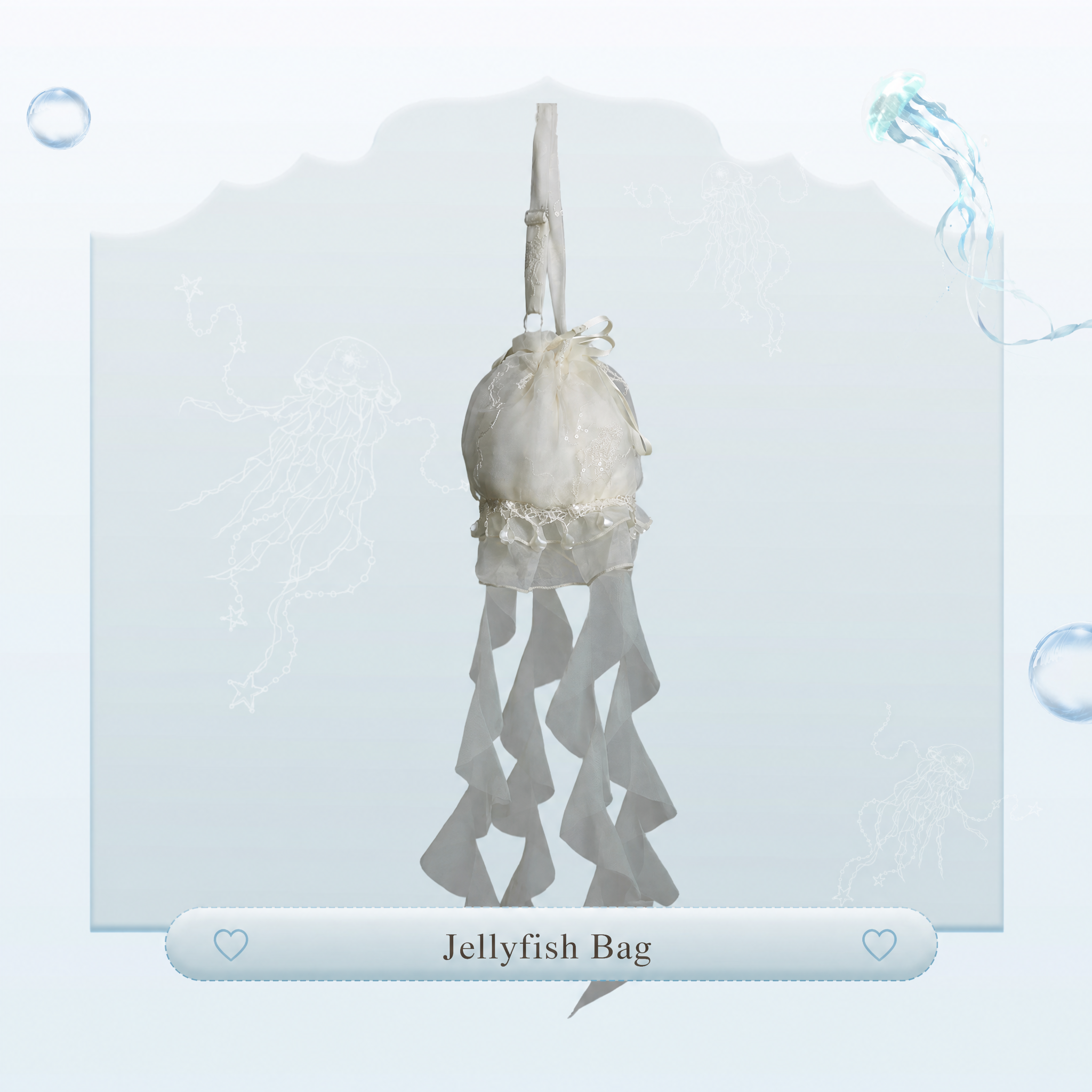 Colored Glaze Jellyfish Lolita Embroidered OP Dress