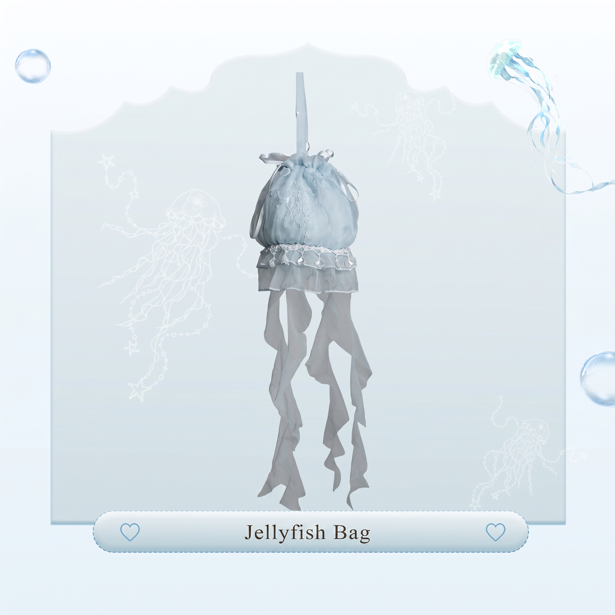 Colored Glaze Jellyfish Lolita Embroidered OP Dress
