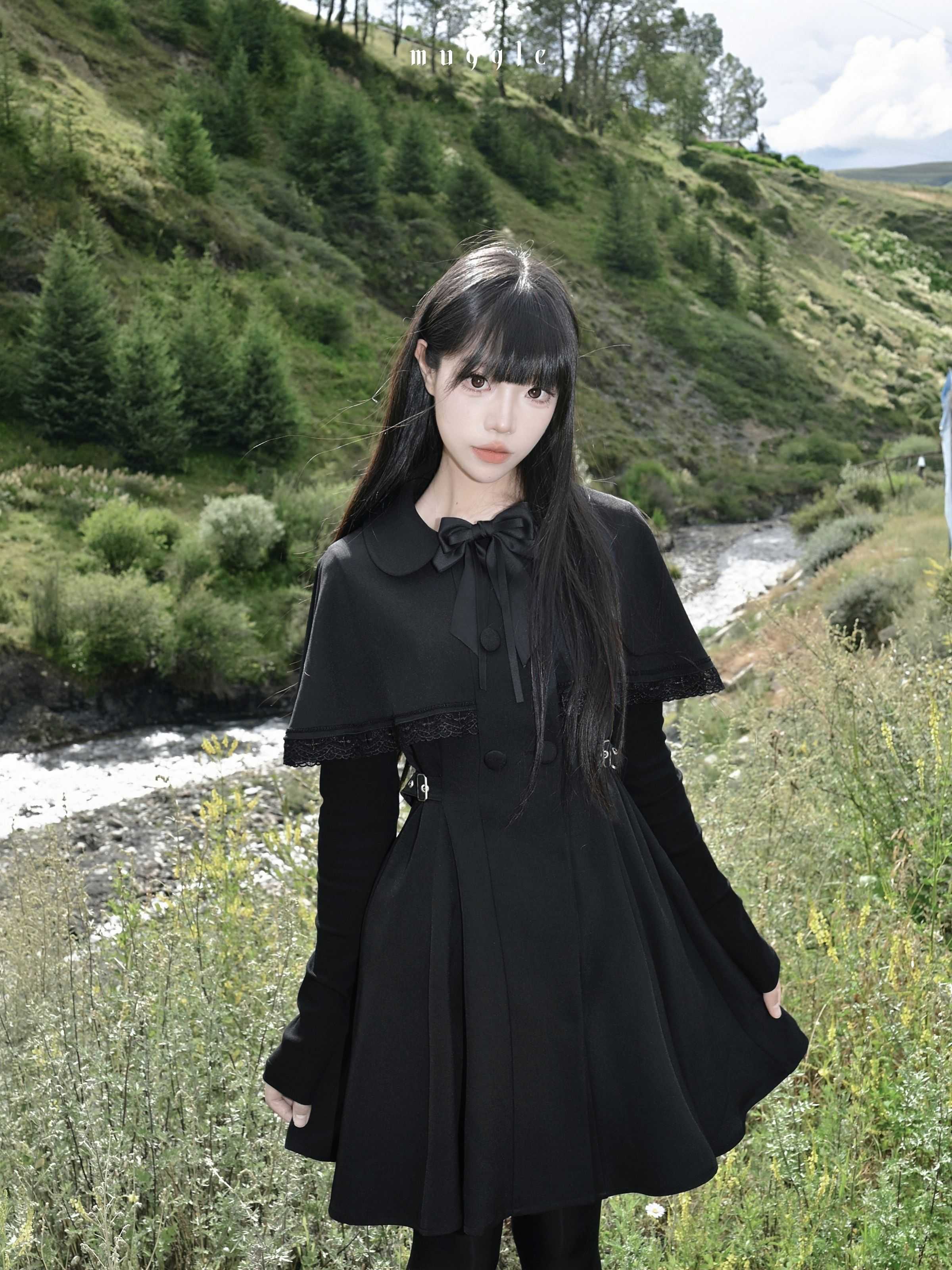 J-Fashion Ryōsangata Vintage Lace Cloak Dress LR2351