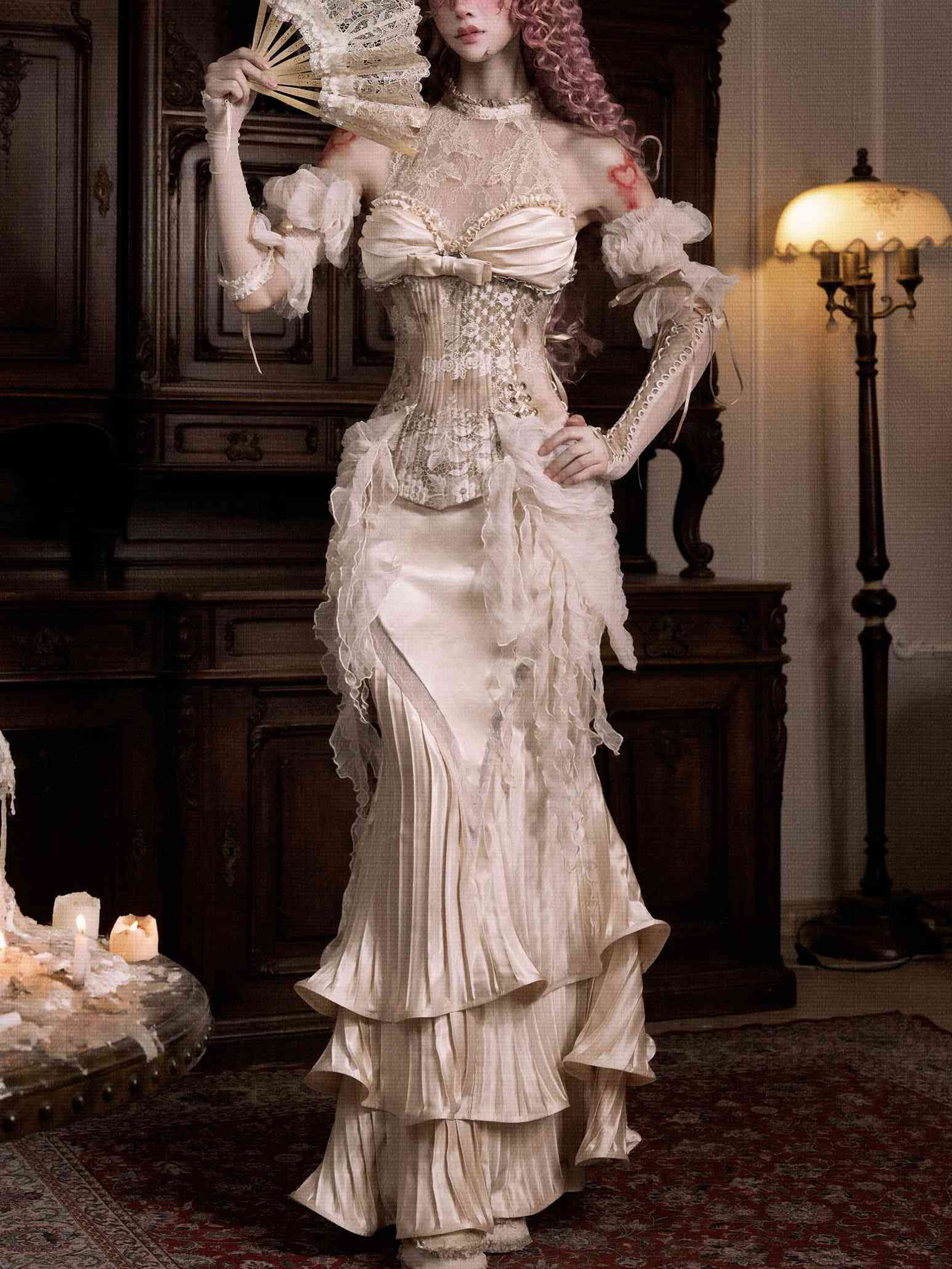 Lolita Rococo Style Corset Top & Separate Skirt Set LG1051