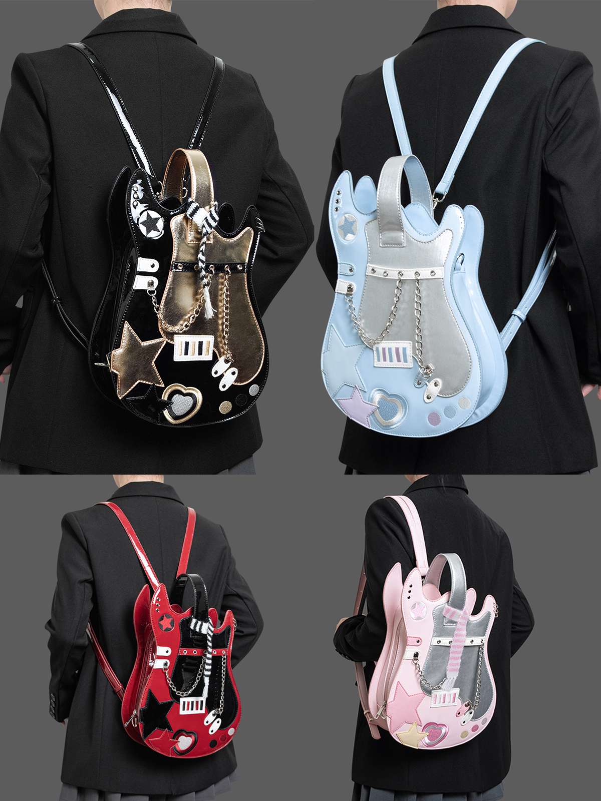 Lolita Punk Goth Guitar Backpack LE8001