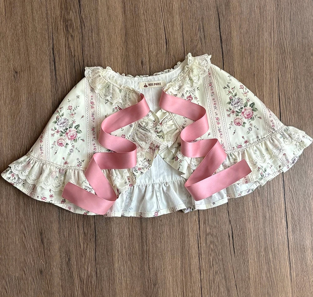 Susans Garden Cotton Floral Wall Lolita Daily Wear Lace Cape