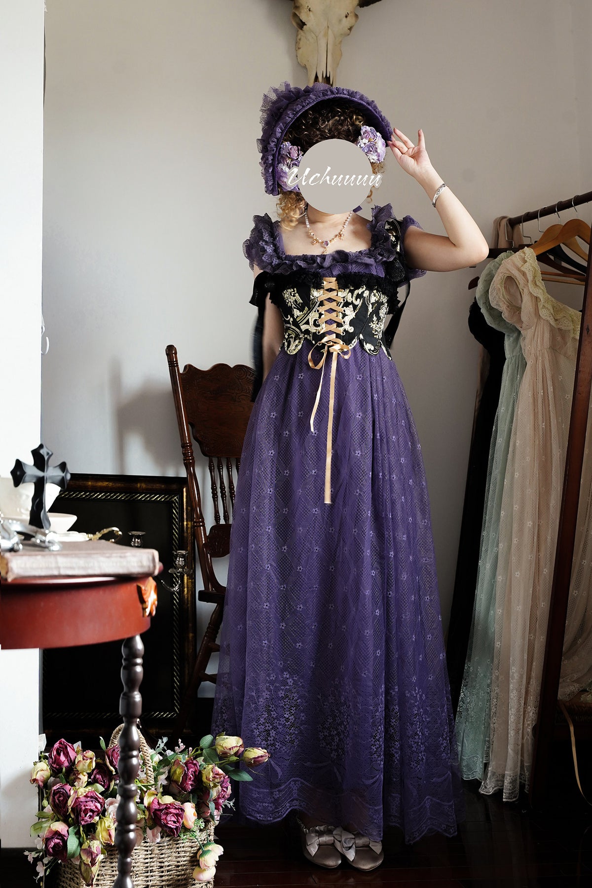 Bathing in Light Purple Regency Style Lolita OP Dress