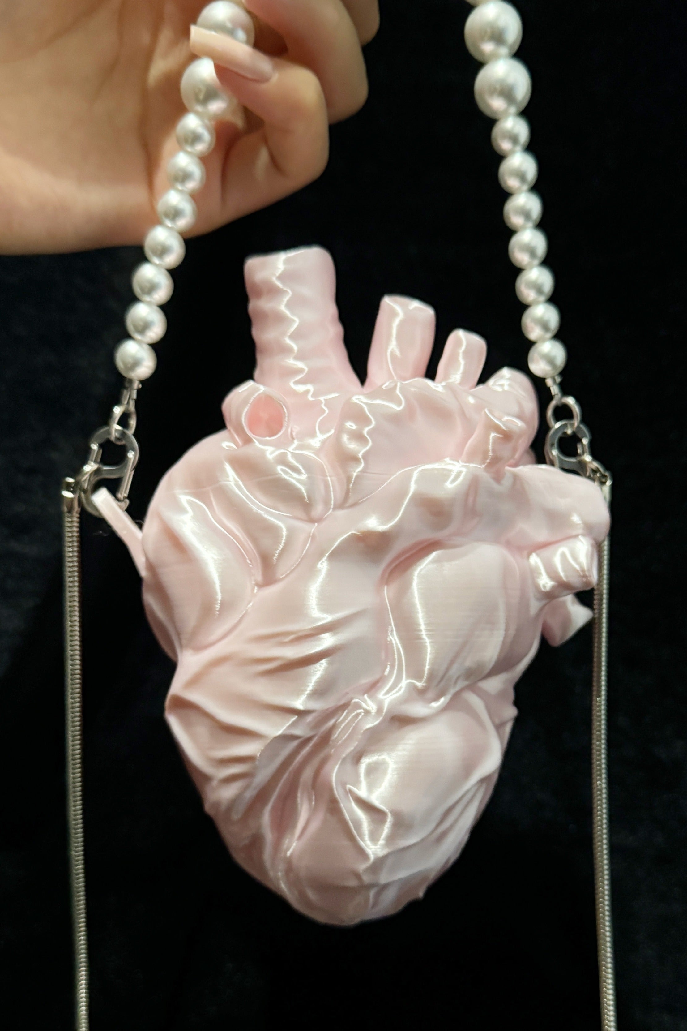 3D‑Printed Anatomical Heart Crossbody Bag Gothic Purse