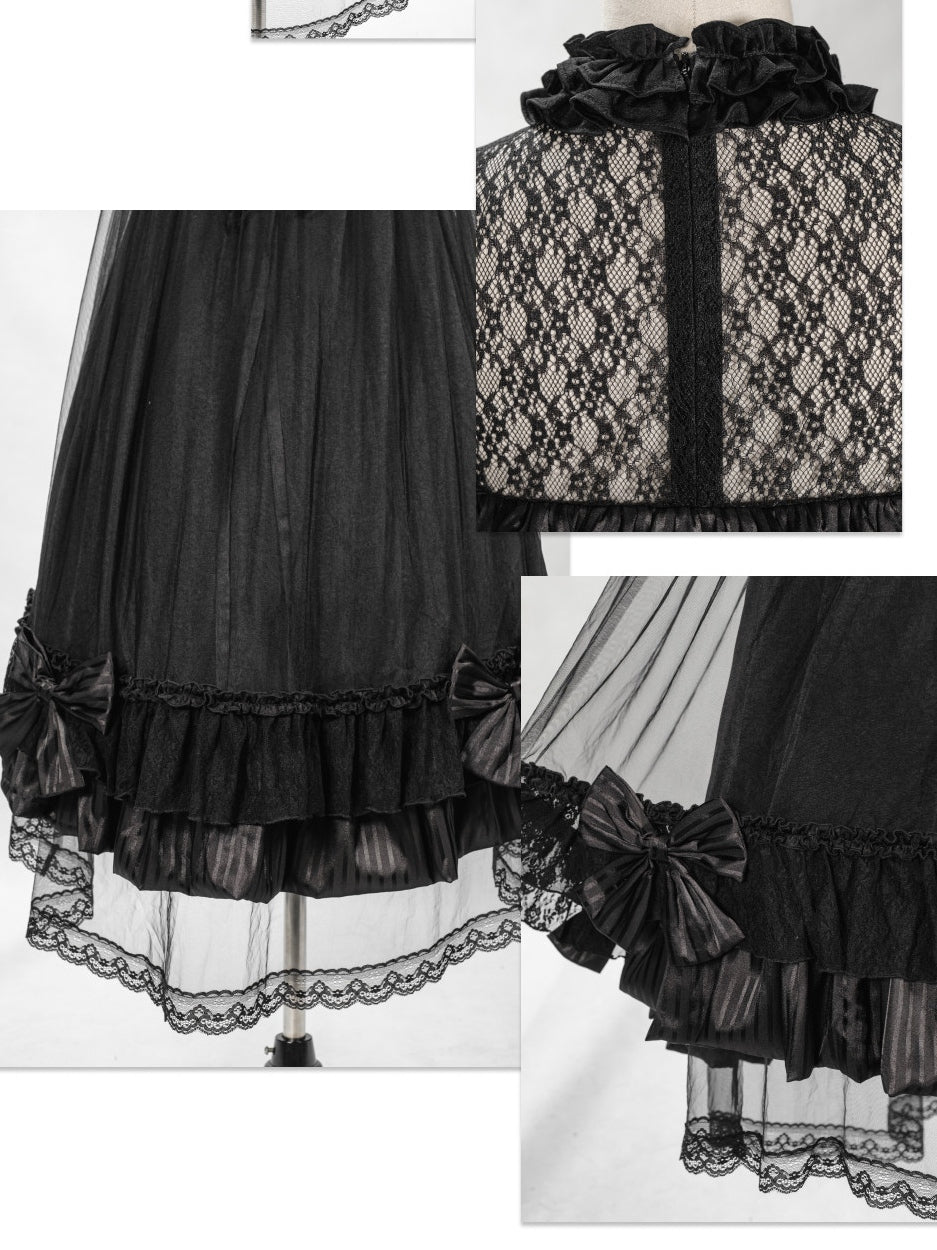 Transparent Puppet Lilisia & Luluna Gothic Lolita Pearl Lace Dress