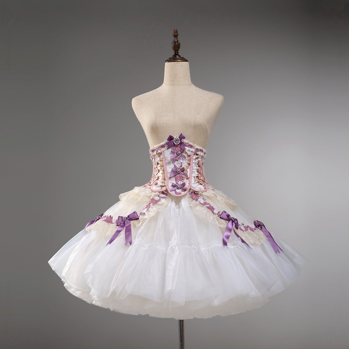 Antique Gem Fragrance Lolita Purple JSK Dress Set