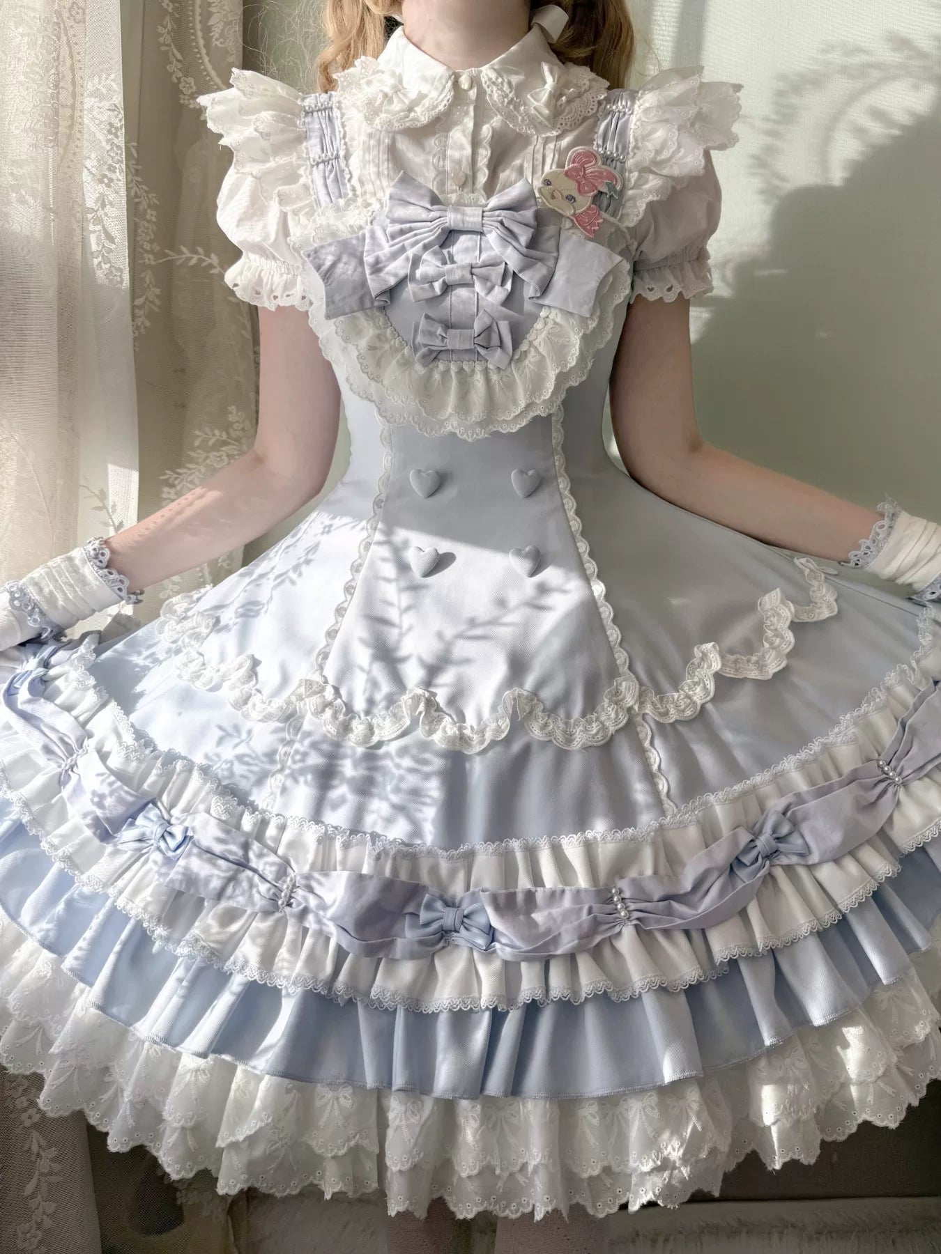 Cream Fondant Sweet Pink Retro 6-Panel Cut Original Lolita JSK