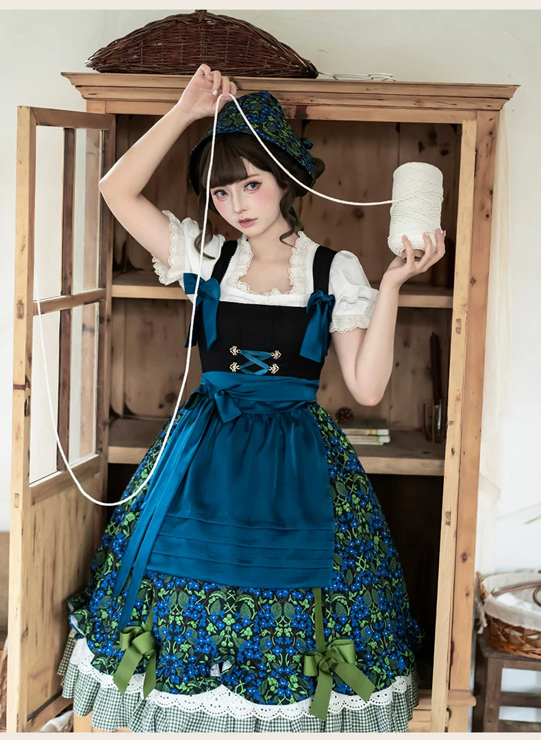 Blueberry Branches for the Woodland Bavarian Style Lolita JSK Dress