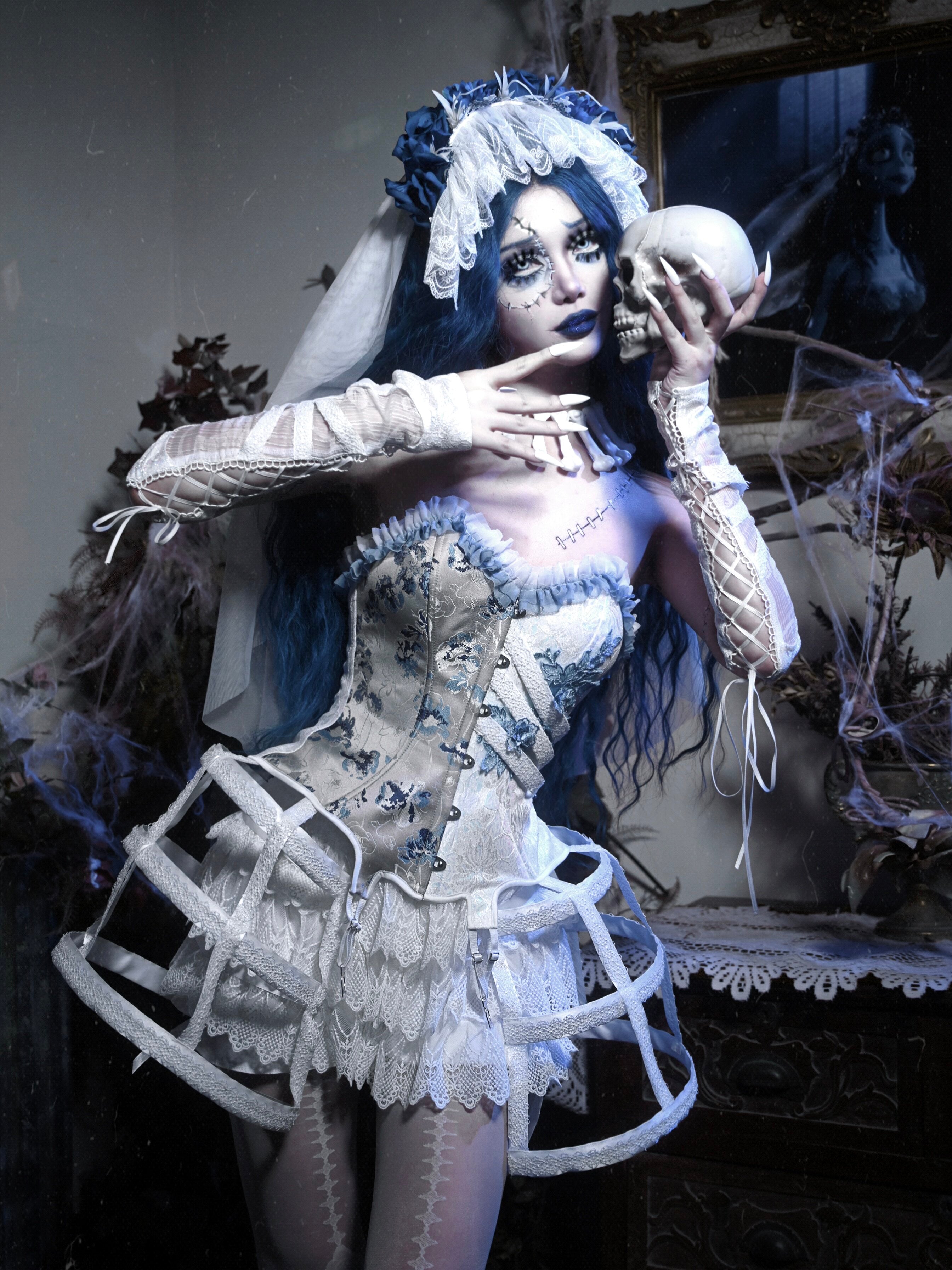 Zombie Bride Gothic Dress Set