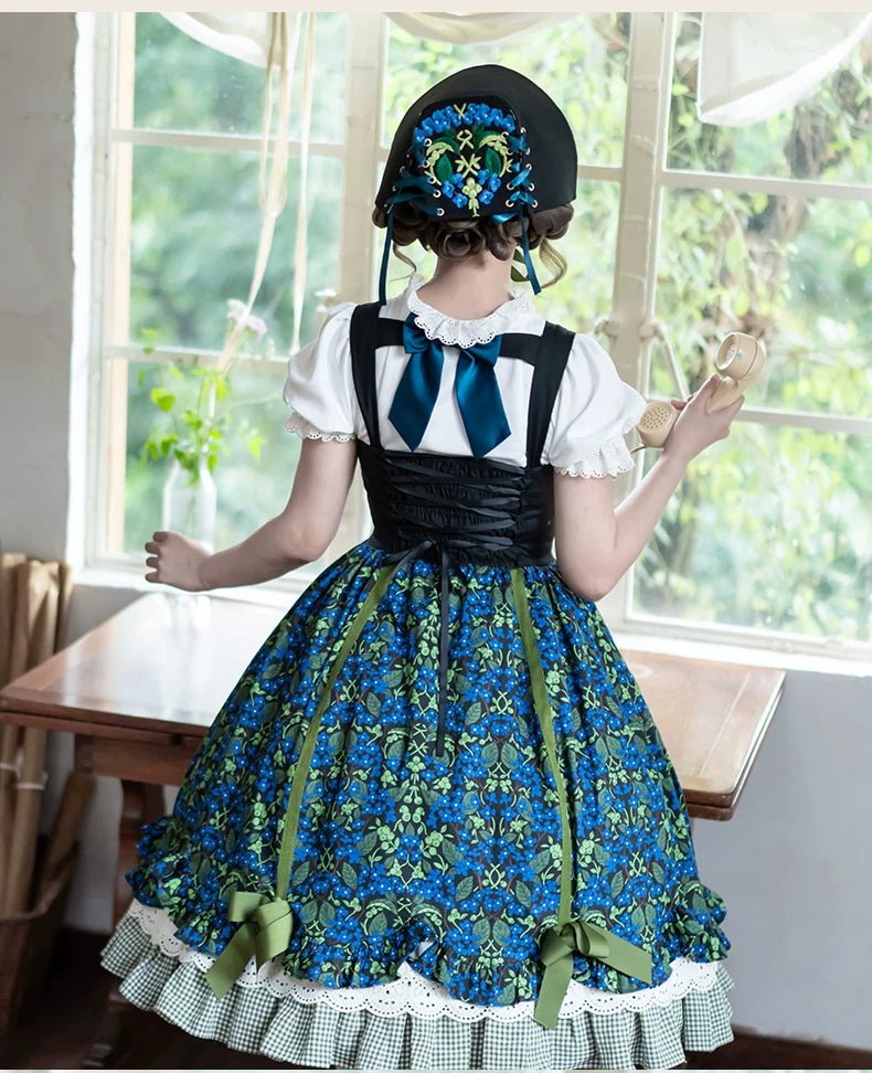 Blueberry Branches for the Woodland Bavarian Style Lolita JSK Dress