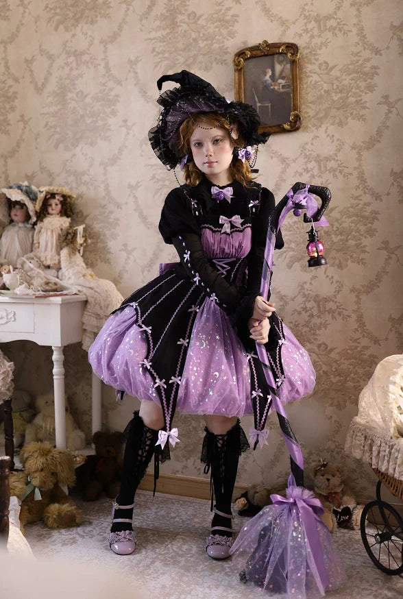 Pumpkin‑Lantern Halloween Witch Dark‑Sweet Lolita JSK Dress