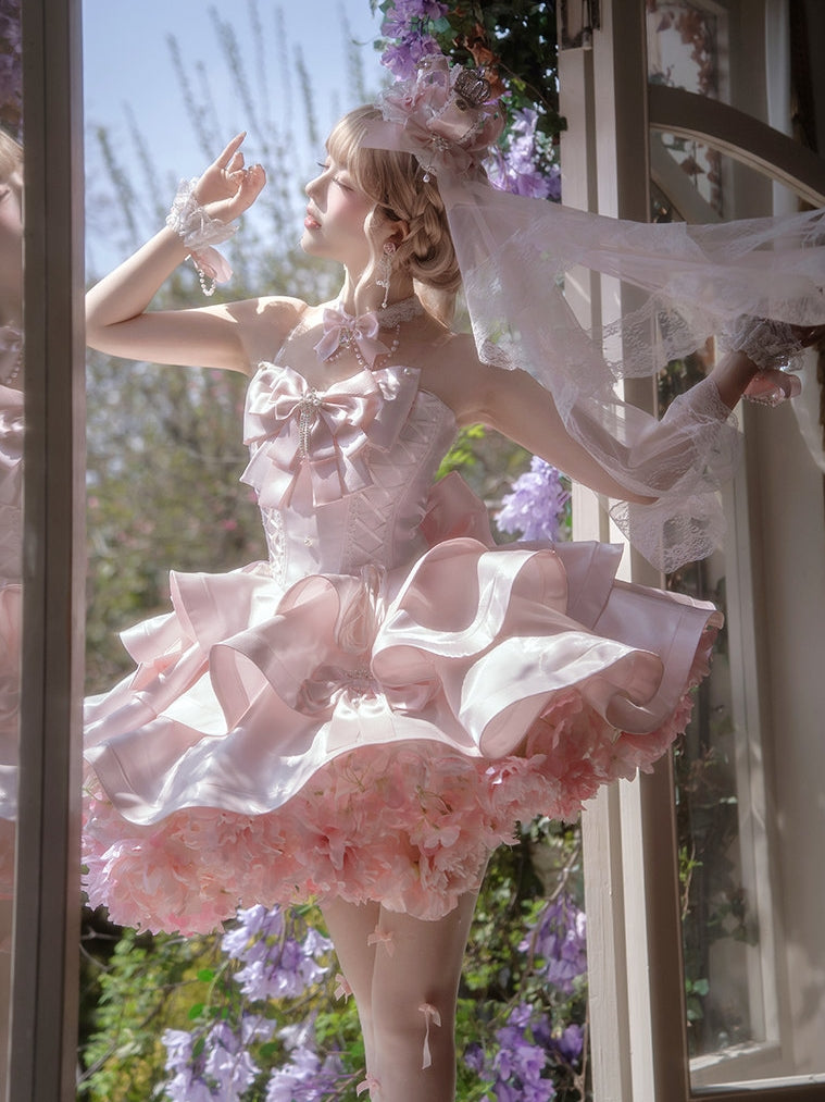 Satin Fantasy Lolita Short Length Cocktail Dress