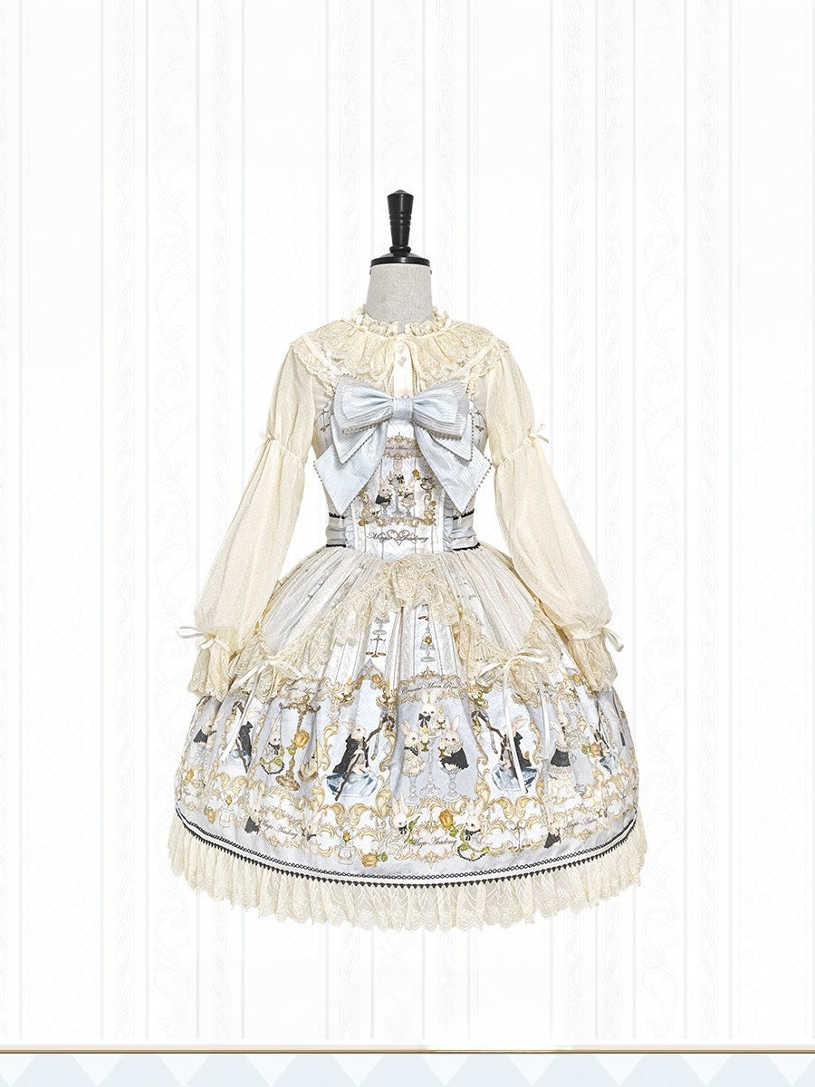 Magic Academy Record Vintage‑Old‑School Printed Lolita JSK / OP Dress