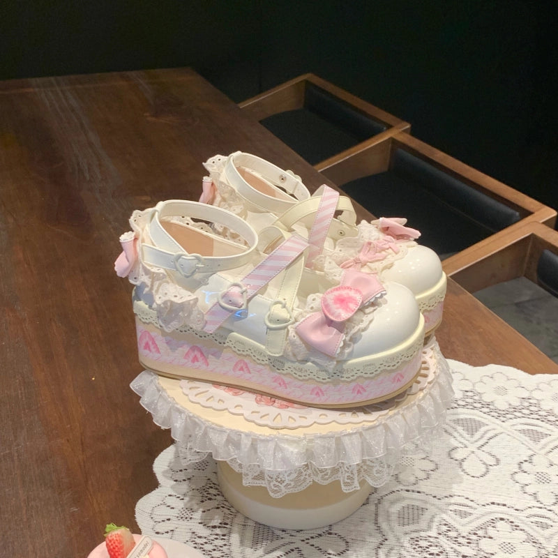 Strawberry Limited Lolita Cute Platform Shoes