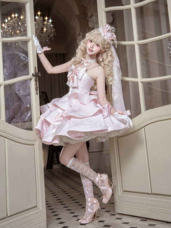 Satin Fantasy Lolita Long Length Cocktail Dress