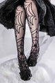 Lolita Gothic Spiderweb Print Halloween Tights