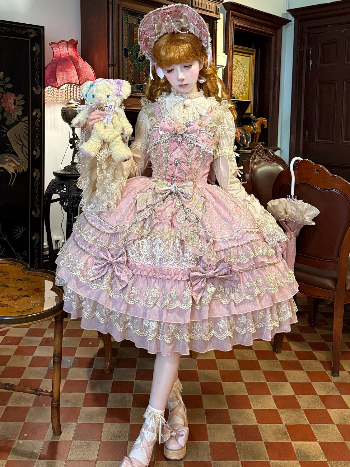 Crown of Gems Lolita Pink JSK Dress