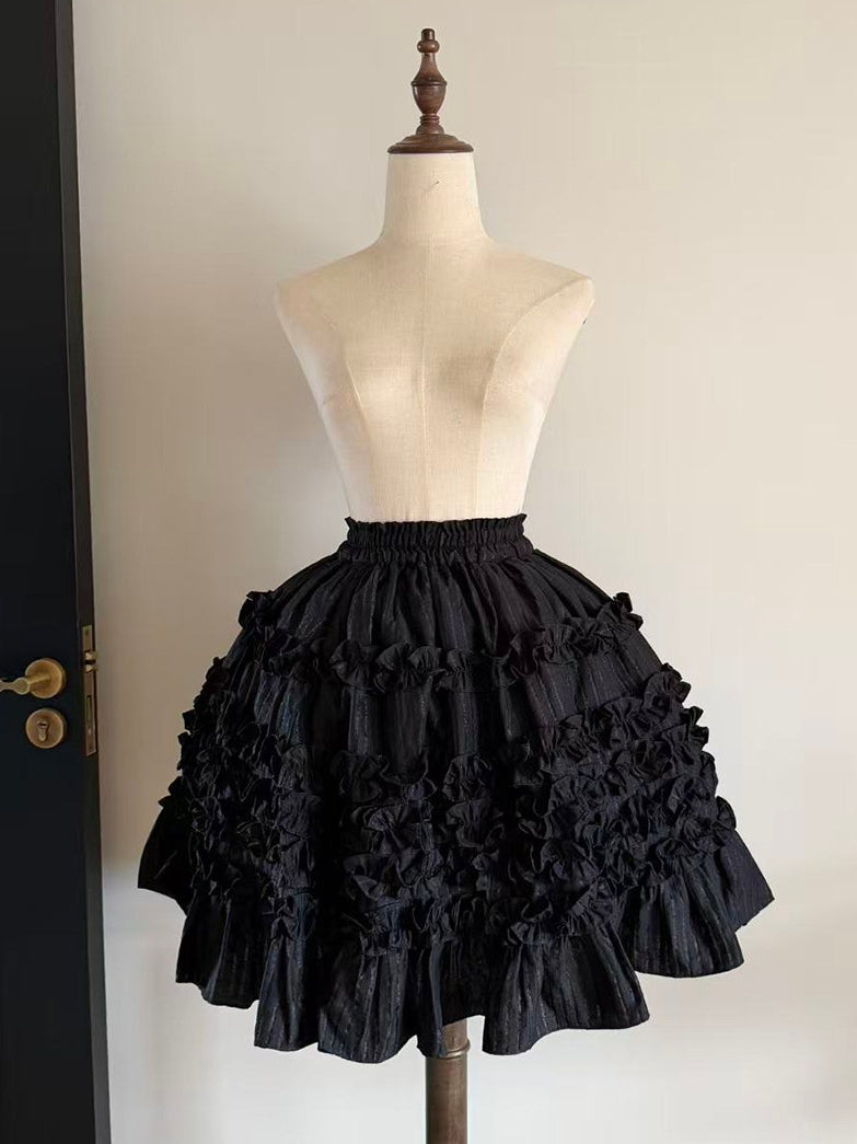 Mist Veil Sweet Cake‑Layer Lolita Mini Skirt