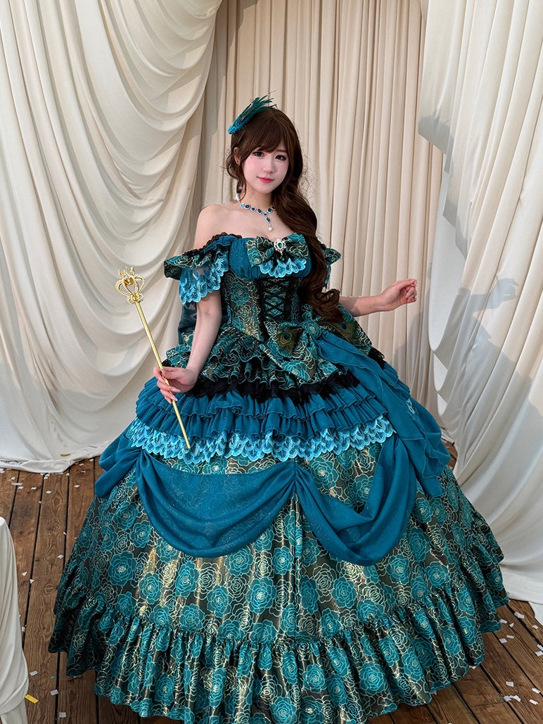 Spirit Peacock Princess Evening Dress