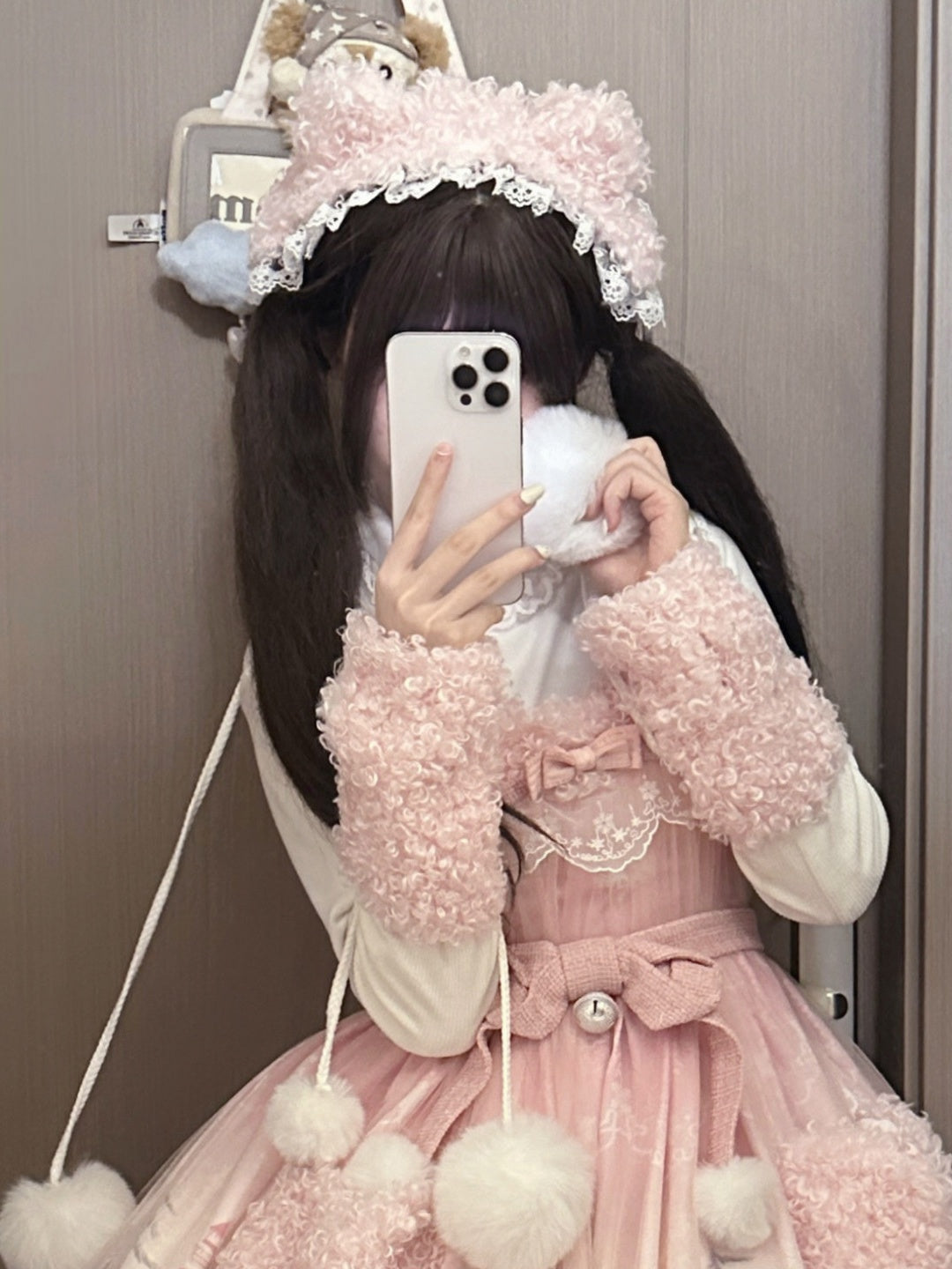 Penguin Snowball Cute Sweet Lolita Pink & Black JSK Dress