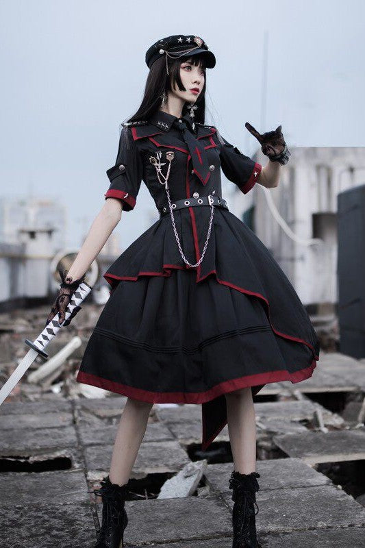 Robe militaire longue "Bites the Dust"