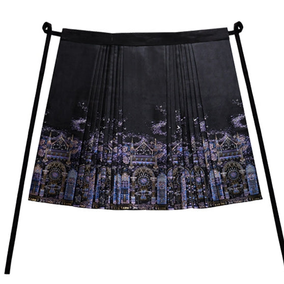 Pinellia · Star‑Orbit Sanctuary Gothic Lolita Blouse & Half Skirt Set