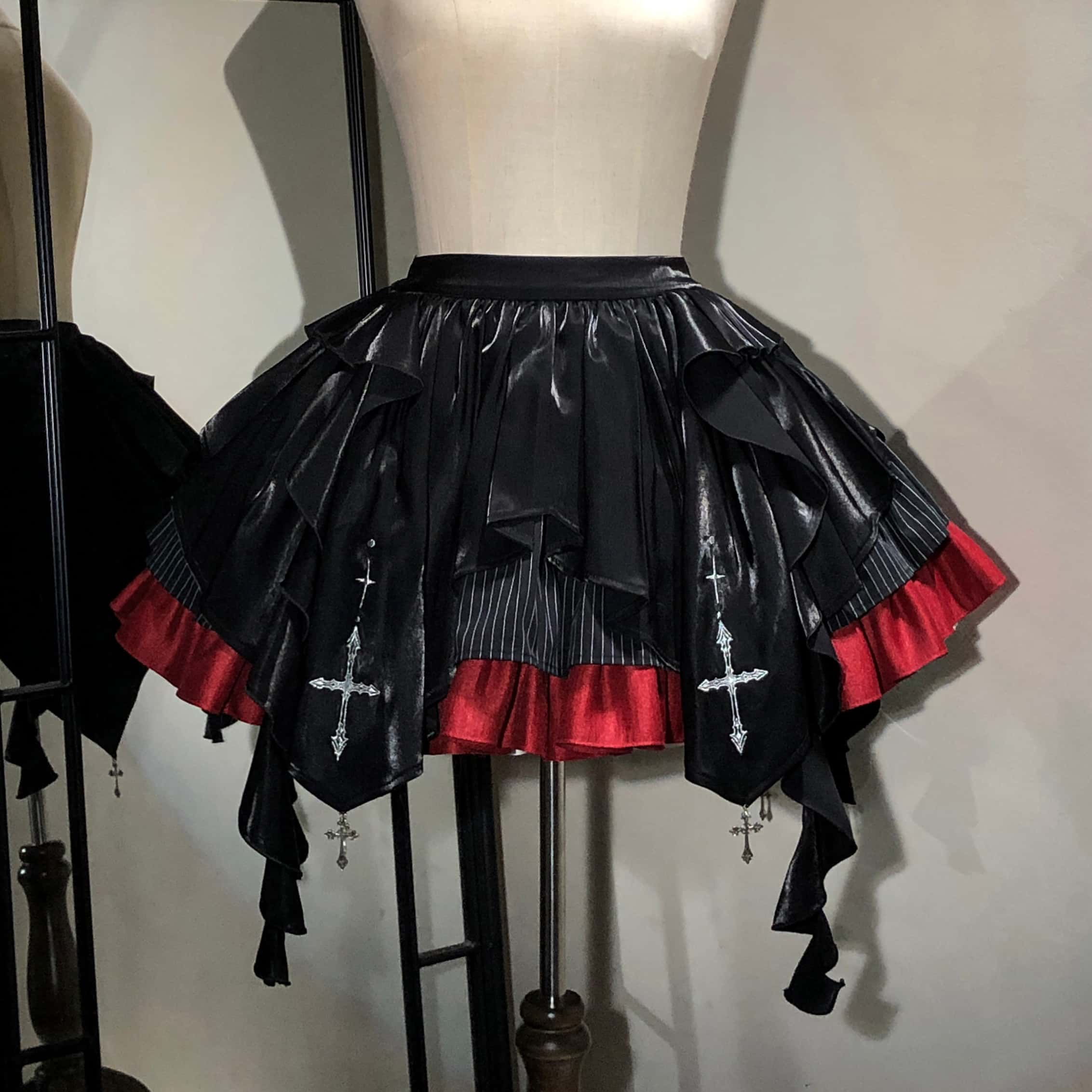 Upside-Down Curse Gothic Lolita Red Dress Set