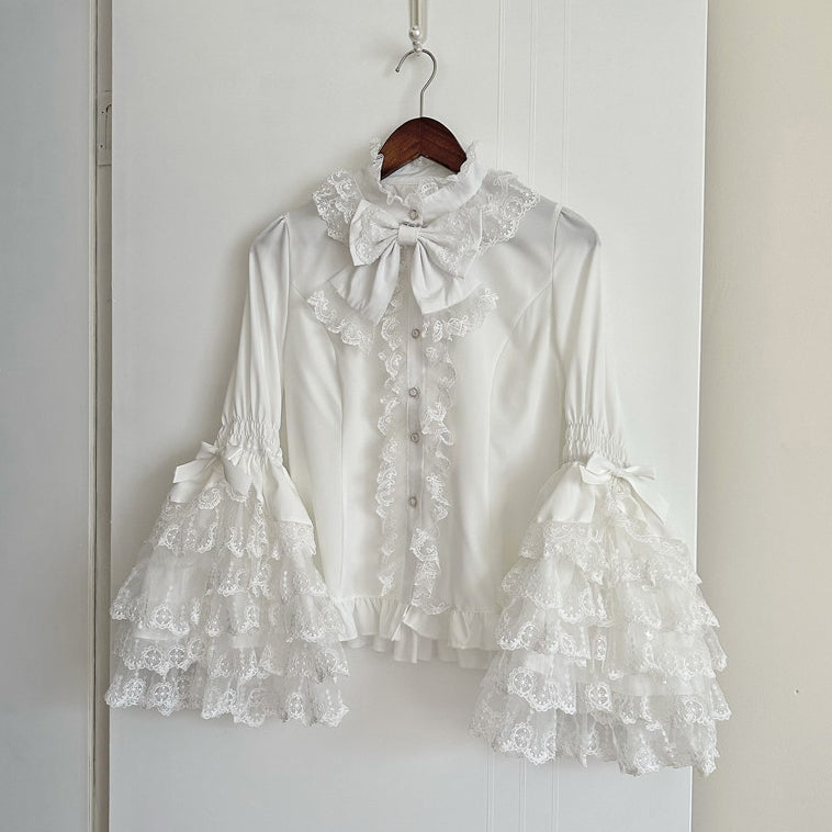 Crown of Gems Lolita Original Doll‑Like Strap JSK Blue Dress