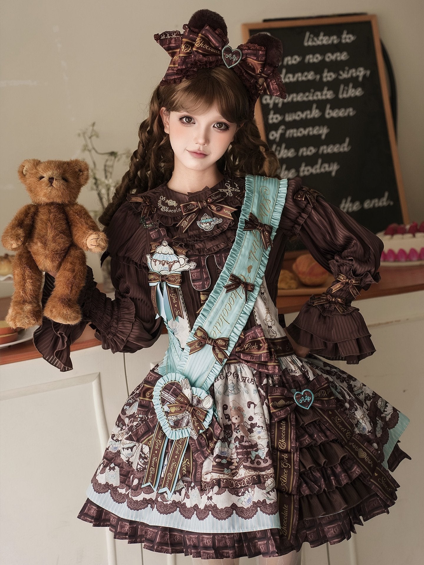 Bear Cocoa Doll-like Lolita Suspender Dress
