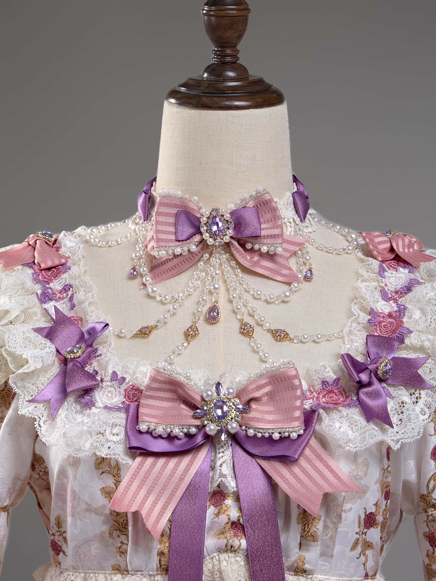 Antique Gem Fragrance Lolita Purple Long Dress Set