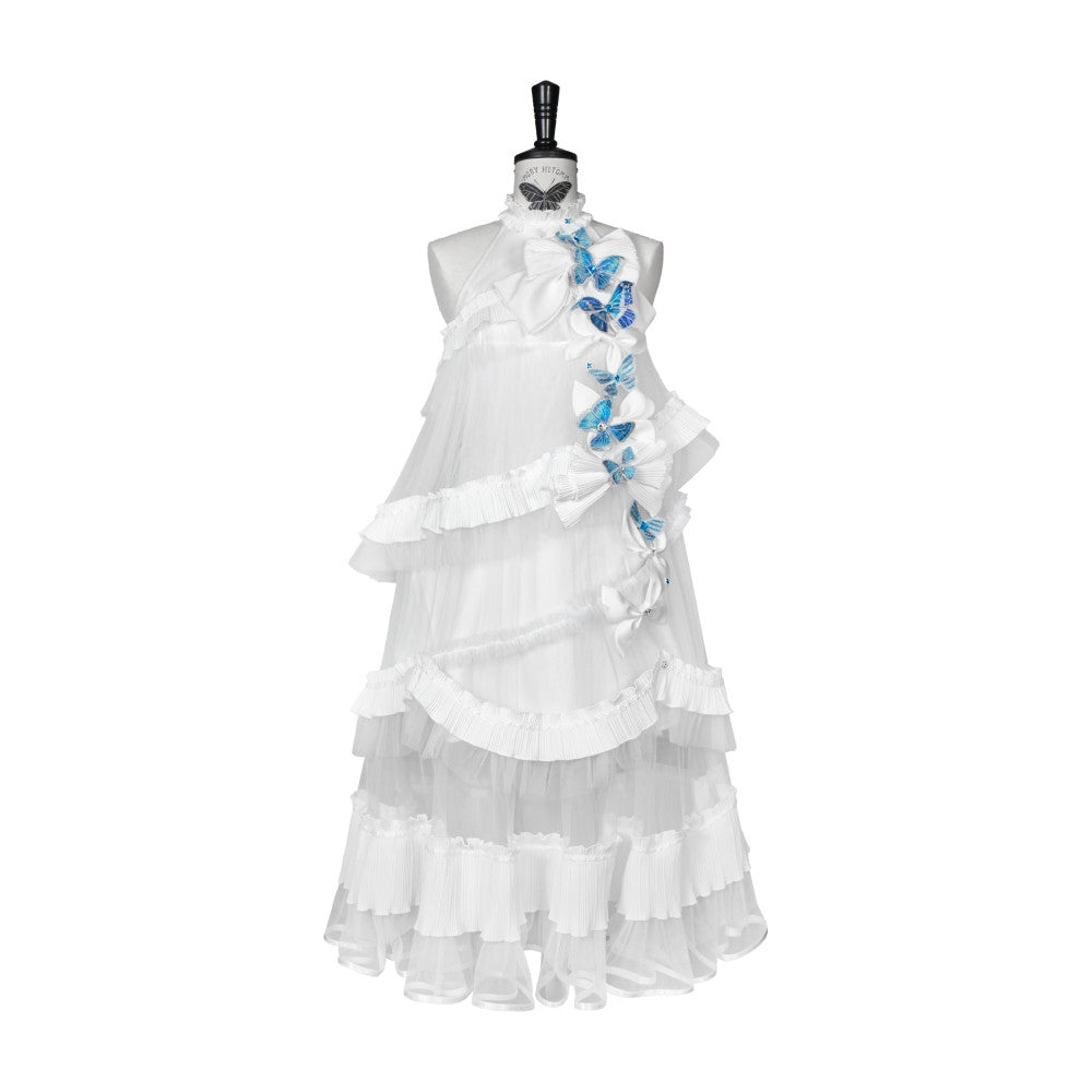 Cabinet Of Curiosities II Dark Gothic Butterfly Halter Neck Dress
