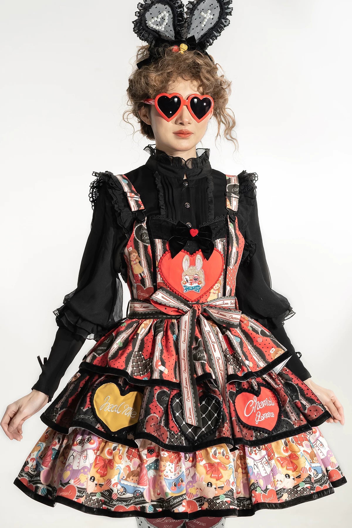Doll Clinic Bunny Embroidery Sweet Gothic Lolita Suspender JSK
