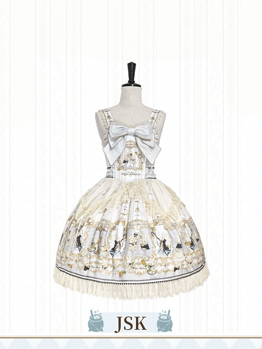 Magic Academy Record Vintage‑Old‑School Printed Lolita JSK / OP Dress