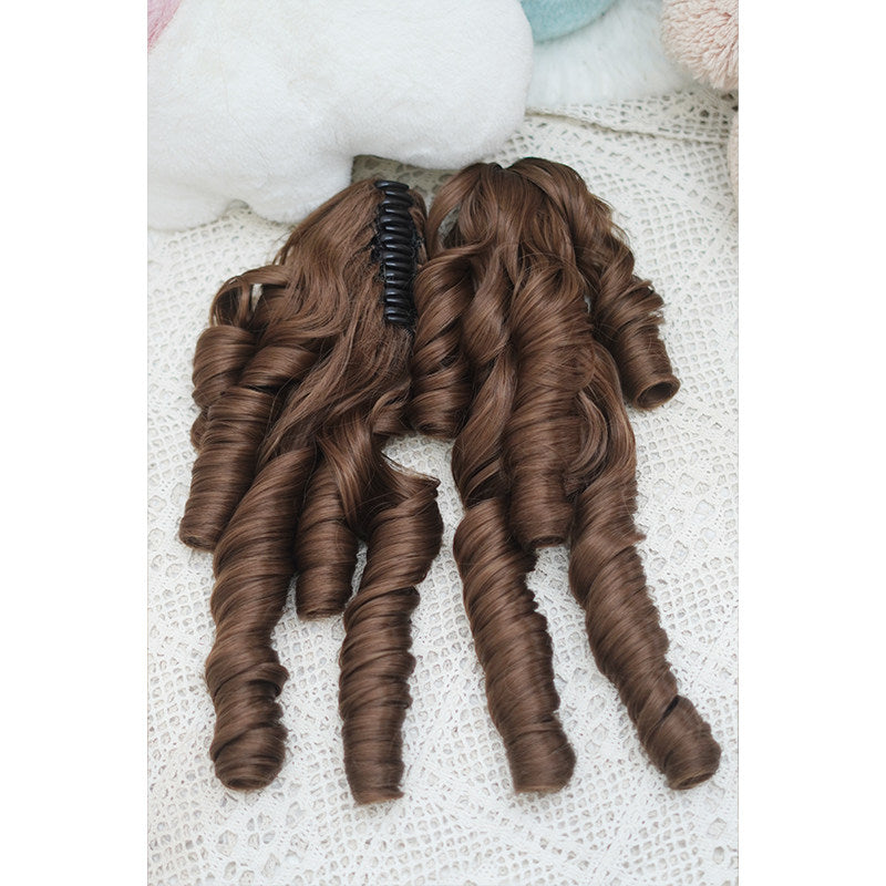Lolita Vintage Sweetheart Twin Tail Claw Clip Gradient Curl Wig