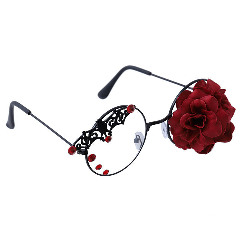 Rose Gear Bat Wing Steampunk Gothic Lolita Monocle Eyeglass Accessory