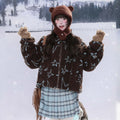Kawaii Winter Lambswool Jacket & Scarf Set MGD0010