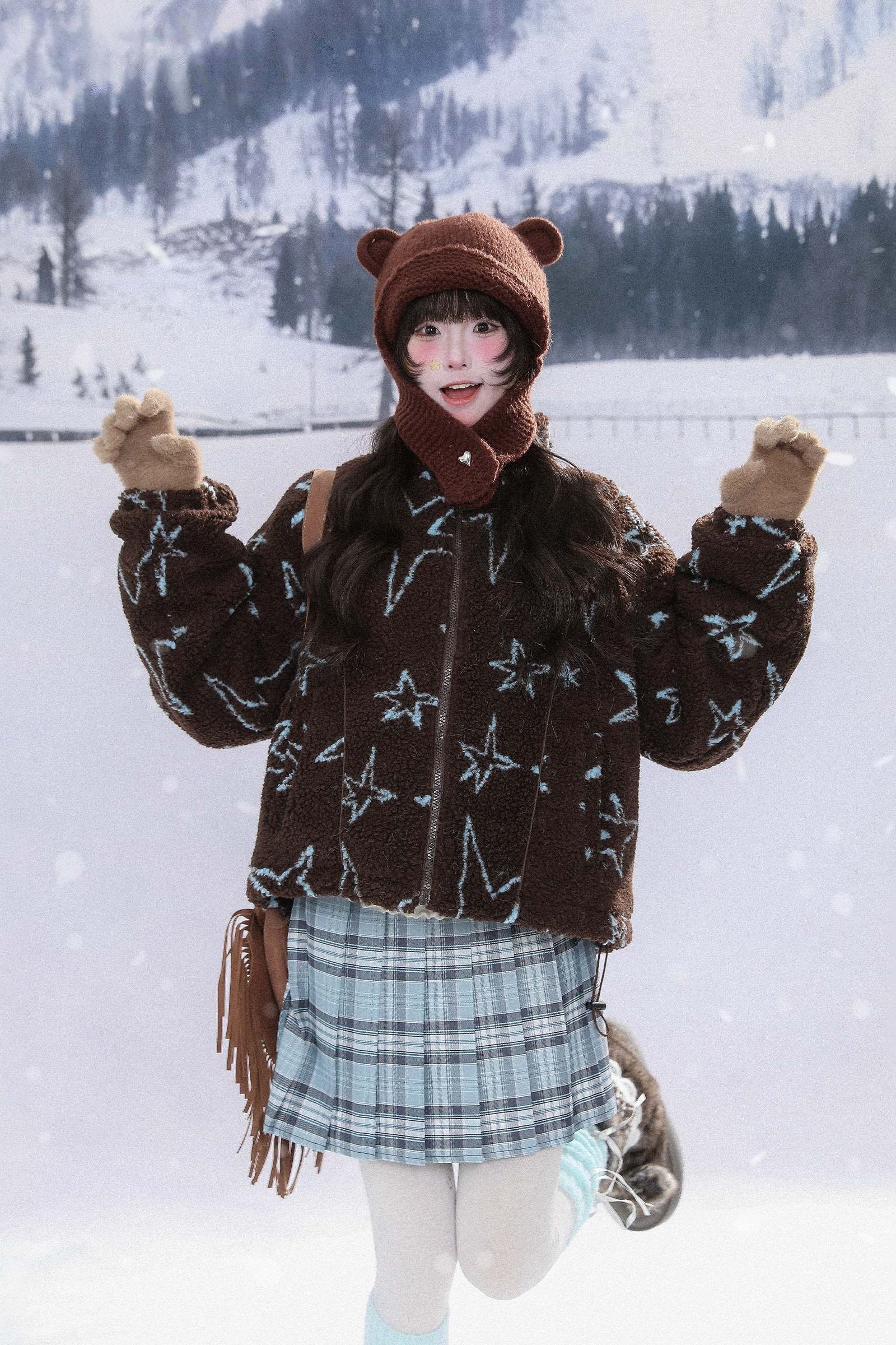 Kawaii Winter Lambswool Coat