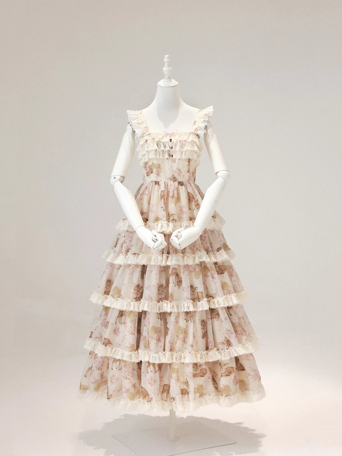 Little Deer Princess Lolita Original Printed Tiered JSK Set