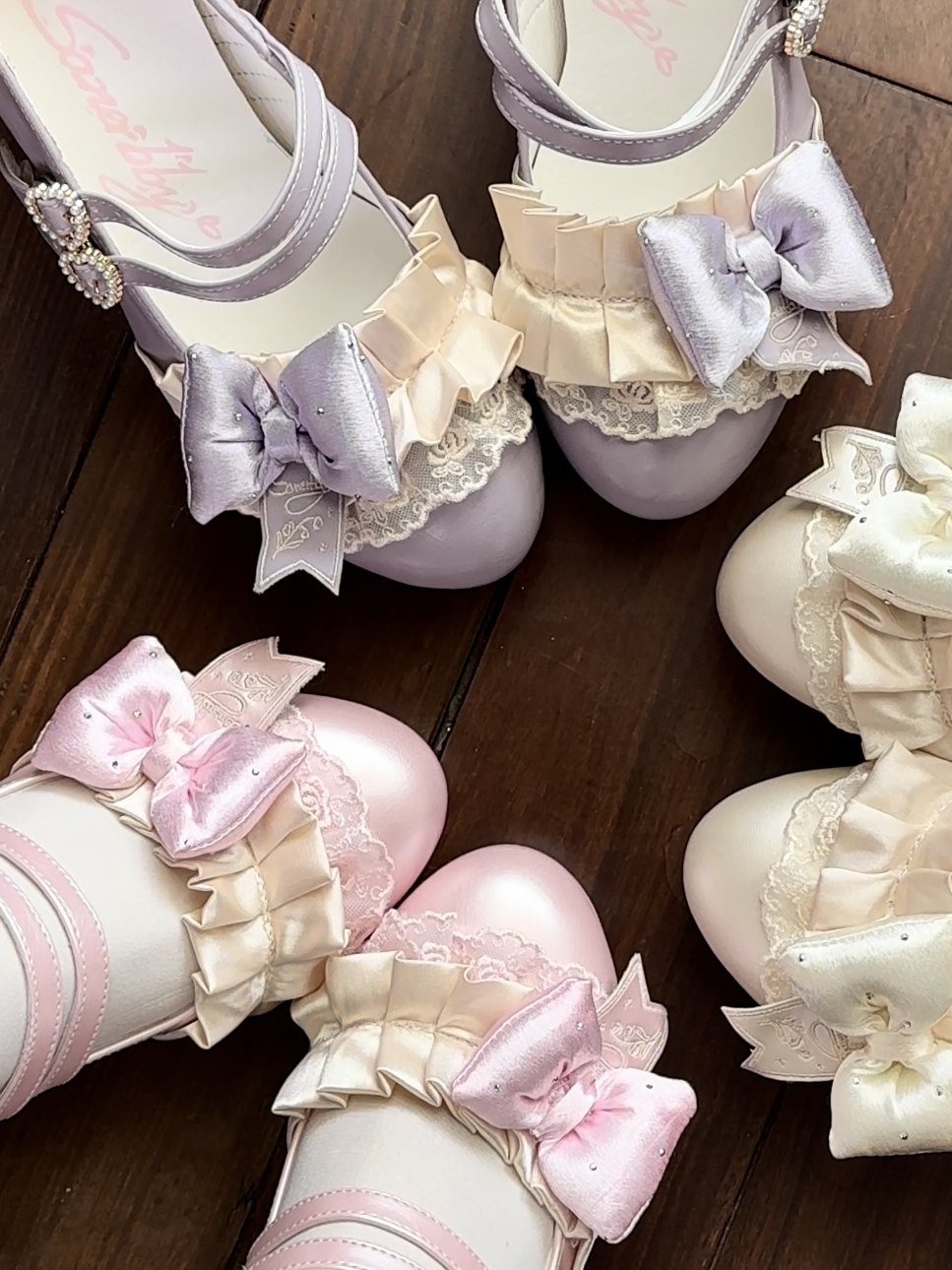 Choco Lulu Sweet Bow Lolita High Heel Leather Shoes