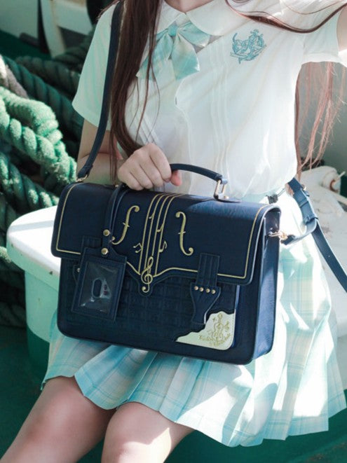 Cocolezi Chocolate Musical Note Embroidered Bag