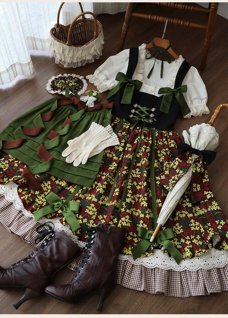 Blueberry Branches for the Woodland Bavarian Style Lolita JSK Dress