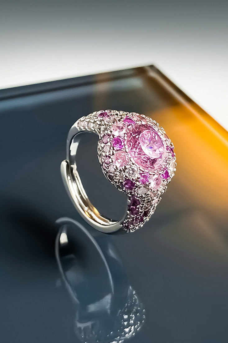 Pink Dream Lolita Pink Crystal Gem Ring