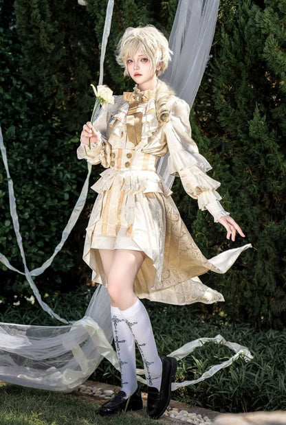 Lolita Court Prince Ouji Outfit with Suspender Pants LO1003