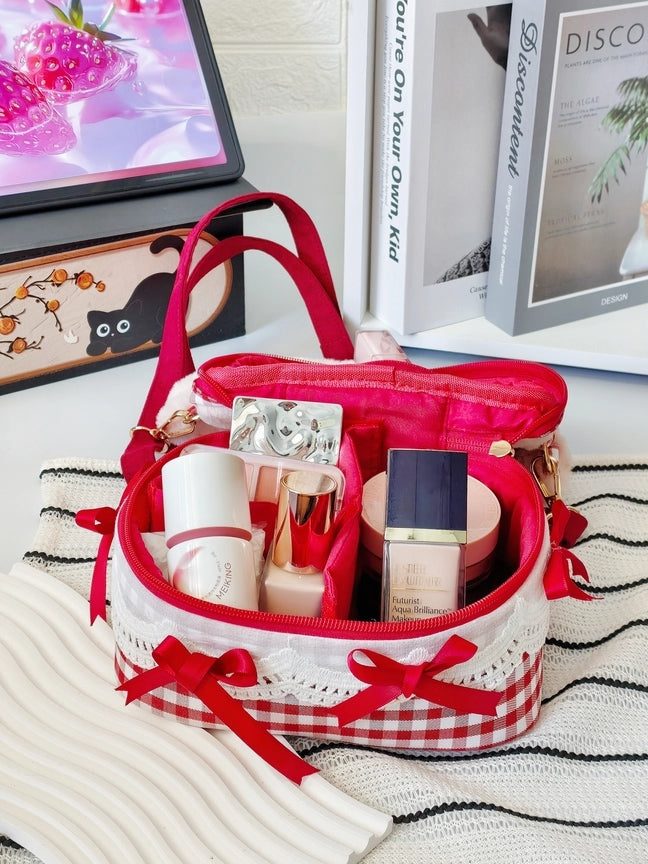 Strawberry Cake Gingham Sweet Lolita Crossbody Bag