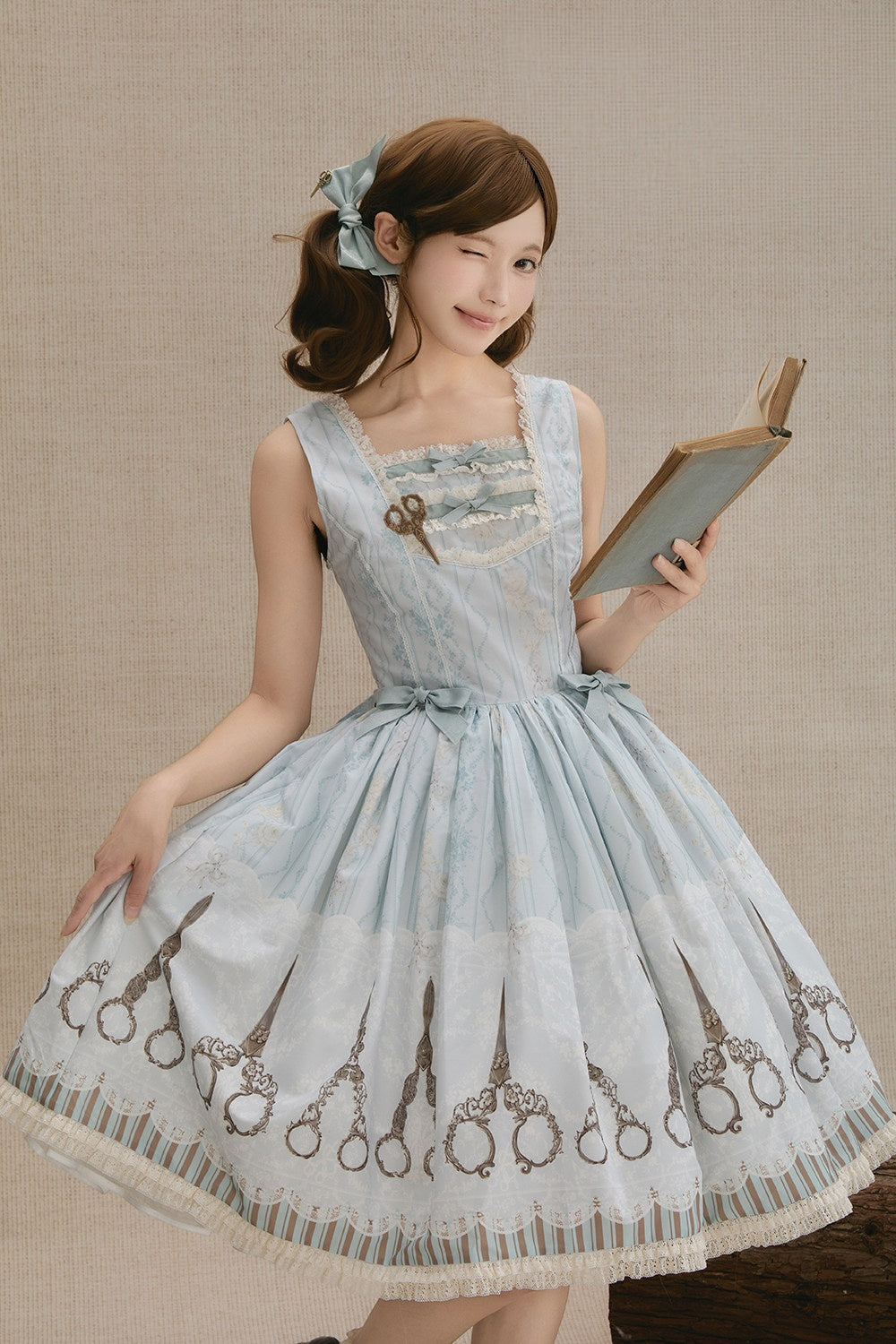 Small Scissors Classic Lolita JSK Dress Set