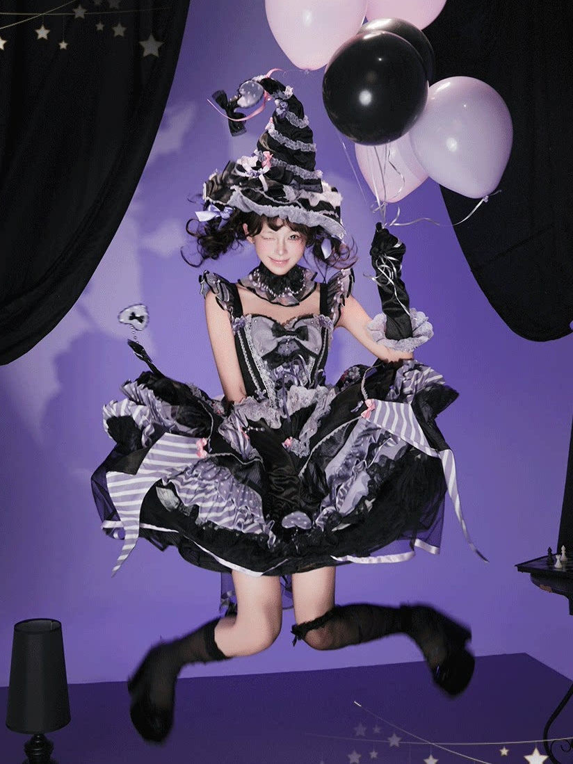 Night of Witchcraft Gothic Lolita Halloween JSK Dress Set