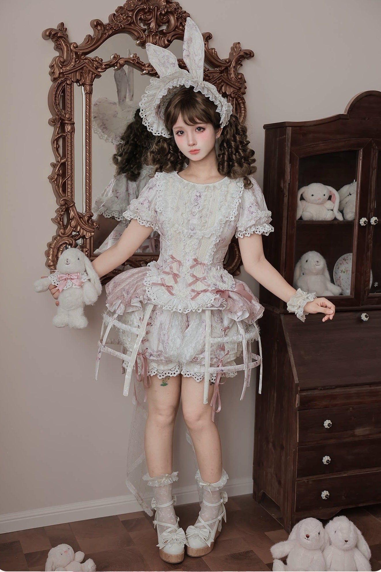 Castle Bunny Vintage Doll‑Like Two‑Piece Lolita Set