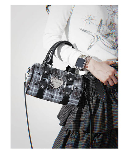 Lolita Gothic Y2K Star Plaid Shoulder Bag LE8004